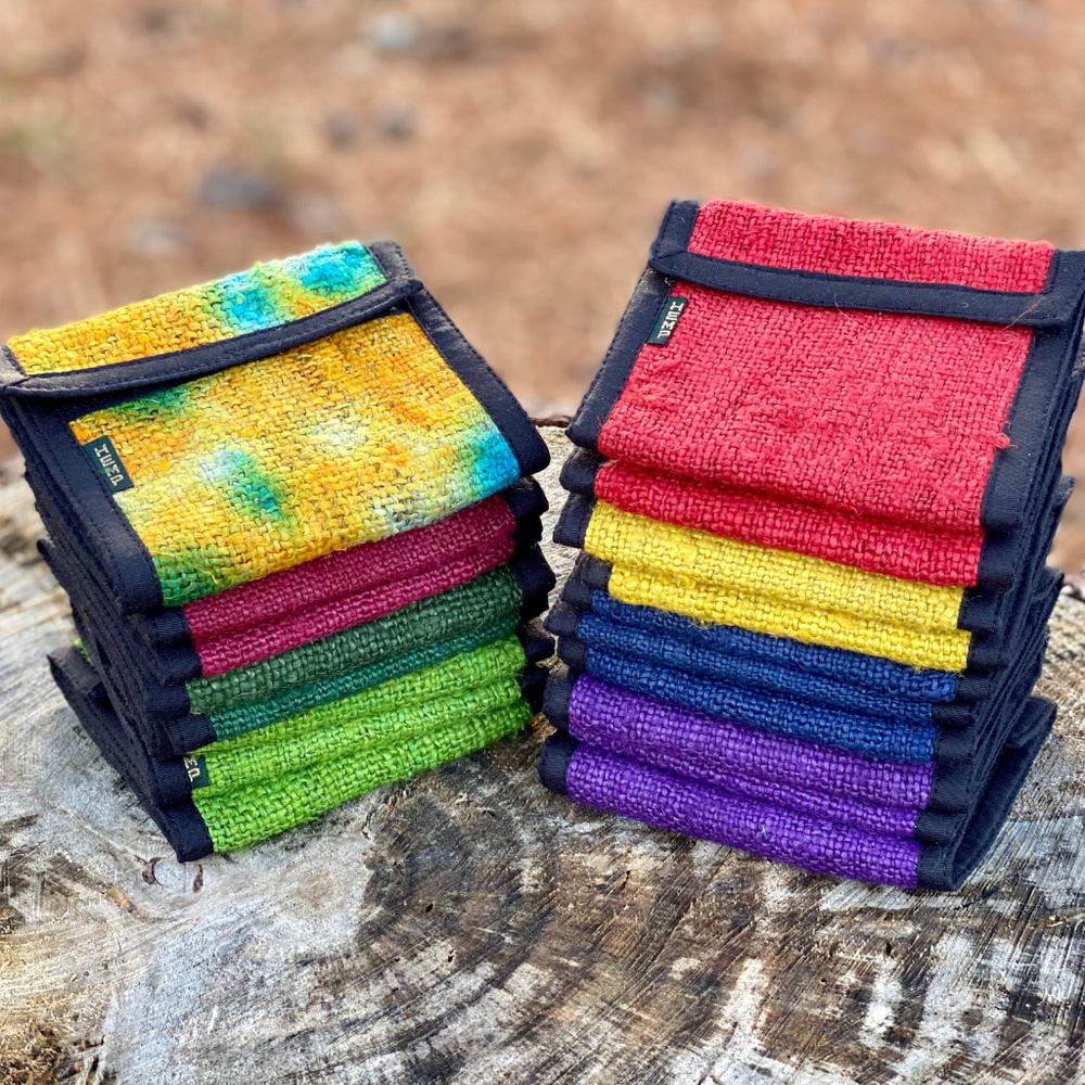 Handmade Himalayan Hemp Bi-Fold Wallets